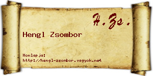 Hengl Zsombor névjegykártya